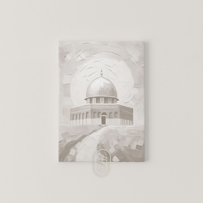 CANVAS | Modern Beige Abstract | Dome of the Rock #2