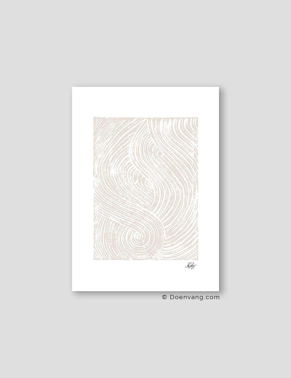 Handmade Allah Shapes | Beige on White - Doenvang