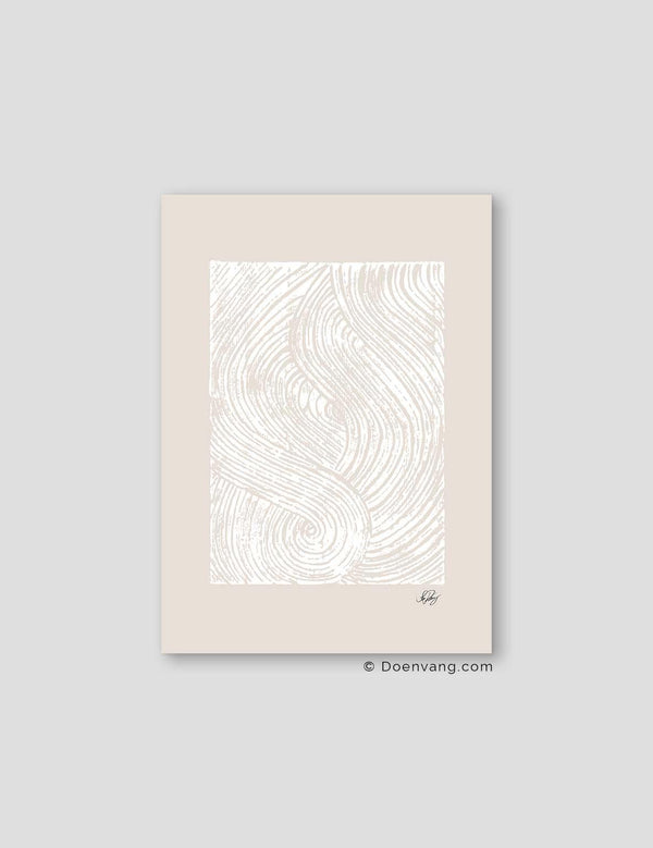 Handmade Allah Shapes | White on Beige - Doenvang