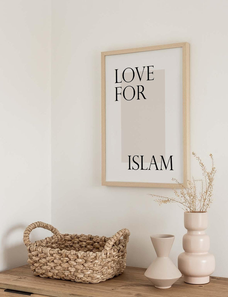 Love for Islam Beige | Text Poster - Doenvang