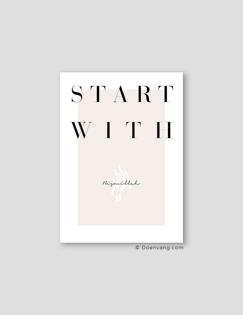 Start with Bismillah, Beige - Doenvang